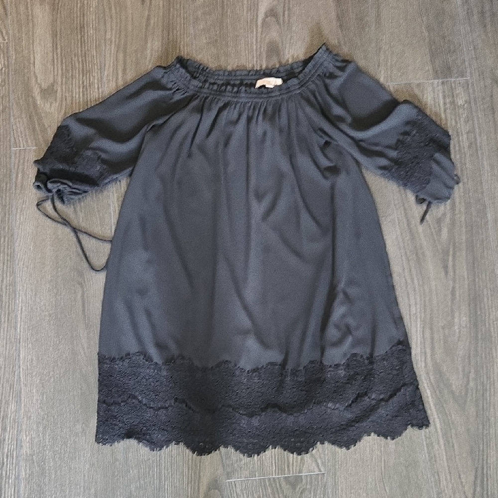 LOFT Black Off-Shoulder Dress